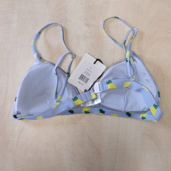 Onia Danni Lemon Toss Triangle Bikini Top L - Picture 7 of 10